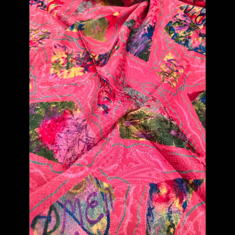 🎀Fendi 抽象圖案絲巾🎀-3