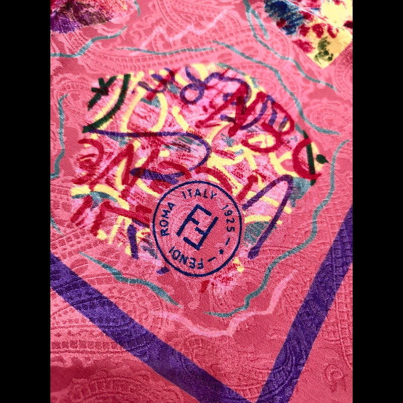 🎀Fendi 抽象圖案絲巾🎀-7