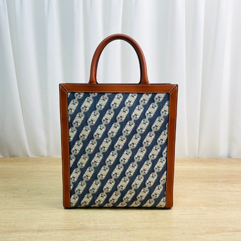 CELINE Tote 托特包 Maillon Triomphe凱旋門 提花豎款手袋-1