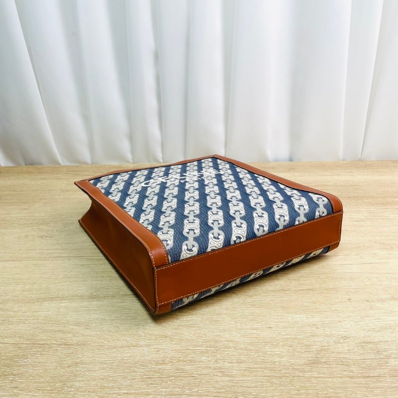 CELINE Tote 托特包 Maillon Triomphe凱旋門 提花豎款手袋-3