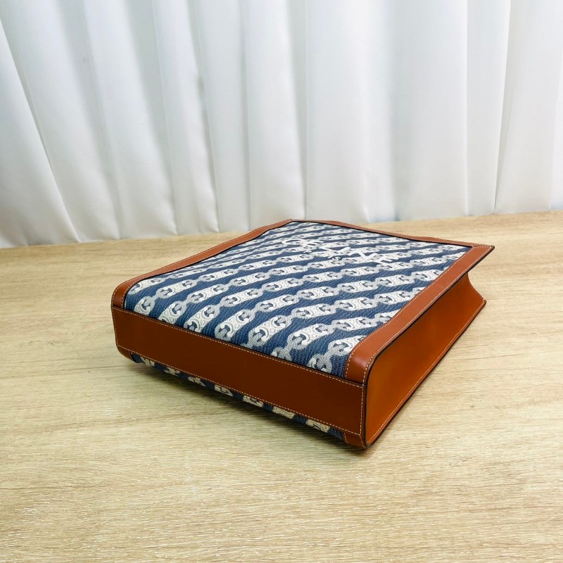 CELINE Tote 托特包 Maillon Triomphe凱旋門 提花豎款手袋-4