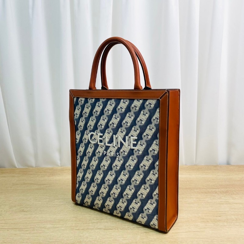 CELINE Tote 托特包 Maillon Triomphe凱旋門 提花豎款手袋-5