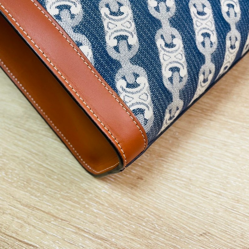 CELINE Tote 托特包 Maillon Triomphe凱旋門 提花豎款手袋-8