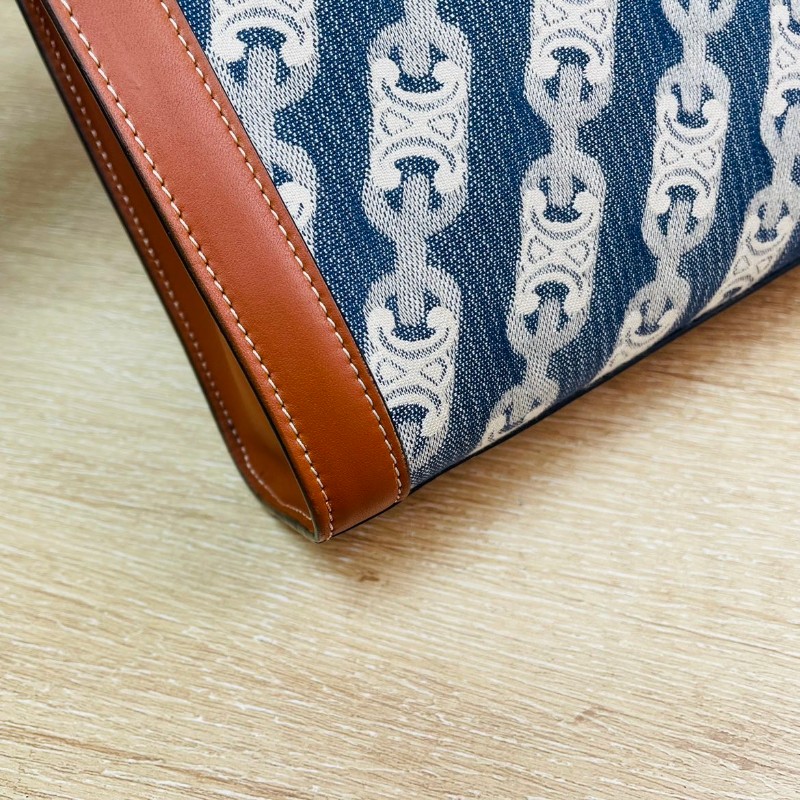 CELINE Tote 托特包 Maillon Triomphe凱旋門 提花豎款手袋-10
