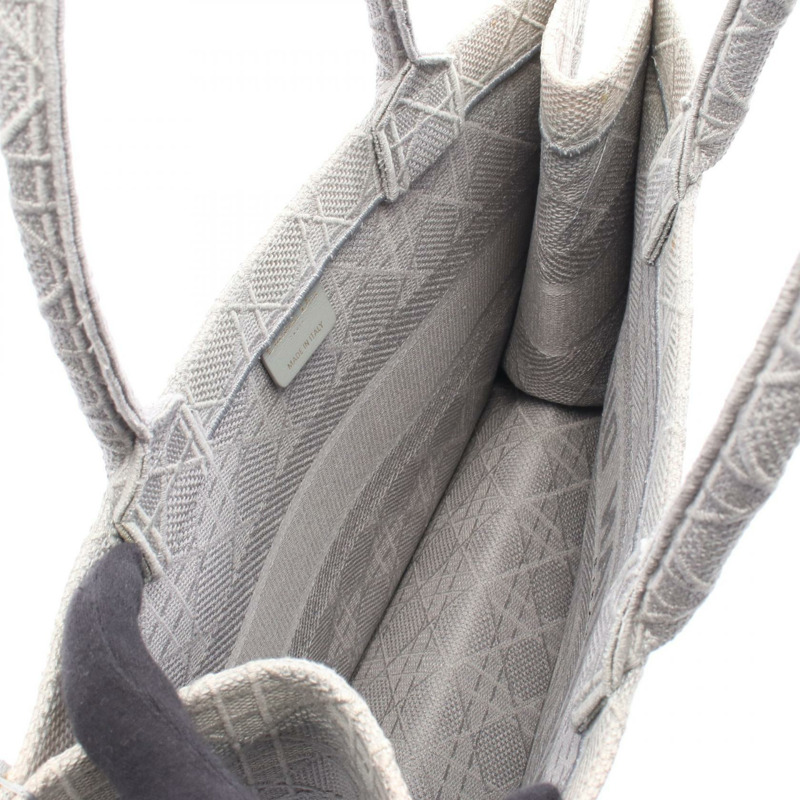 Christian Dior BOOK TOTE 中型手袋 帆布 灰色 二手 女士 CD-2