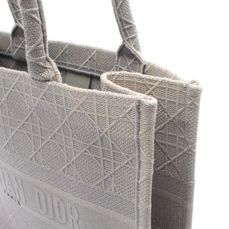 Christian Dior BOOK TOTE 中型手袋 帆布 灰色 二手 女士 CD-4