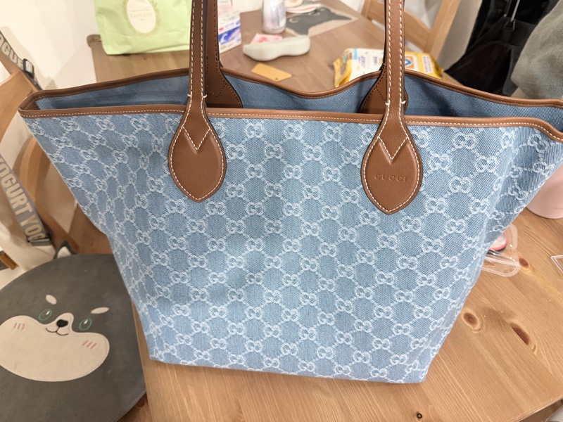 GUCCI 單寧牛仔托特包-1