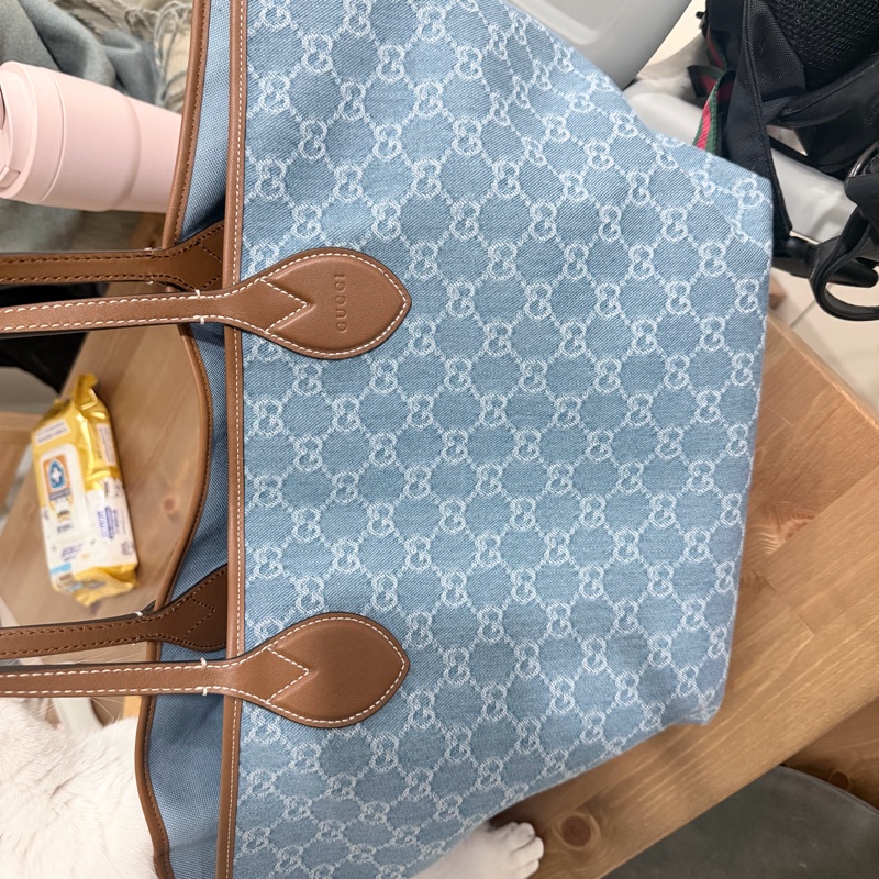 GUCCI 單寧牛仔托特包-6