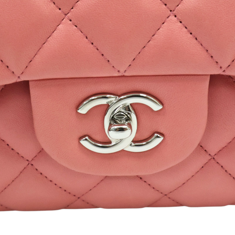 粉色羊皮 Jumbo 30 肩背包 銀扣【CHANEL 香奈兒】 A58600-6