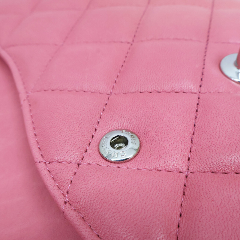 粉色羊皮 Jumbo 30 肩背包 銀扣【CHANEL 香奈兒】 A58600-16
