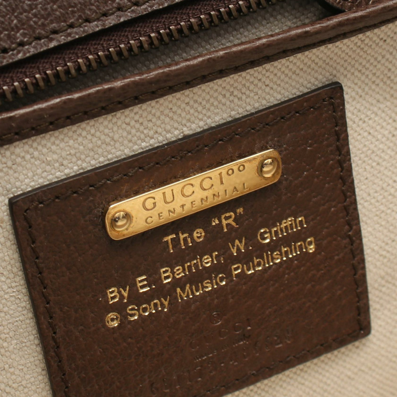 GUCCI MUSIC IS MINE 竹節單肩手提包 681173 帆布皮革 米棕色-3