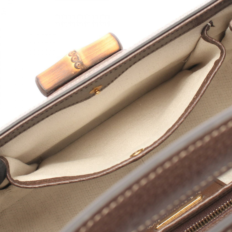 GUCCI MUSIC IS MINE 竹節單肩手提包 681173 帆布皮革 米棕色-6
