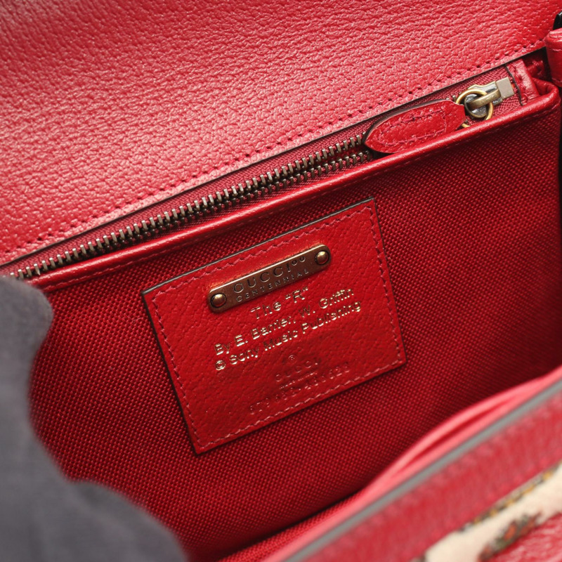 GUCCI MUSIC IS MINE 竹節單肩手提包 679632 帆布皮革 米色 波爾多紅-3