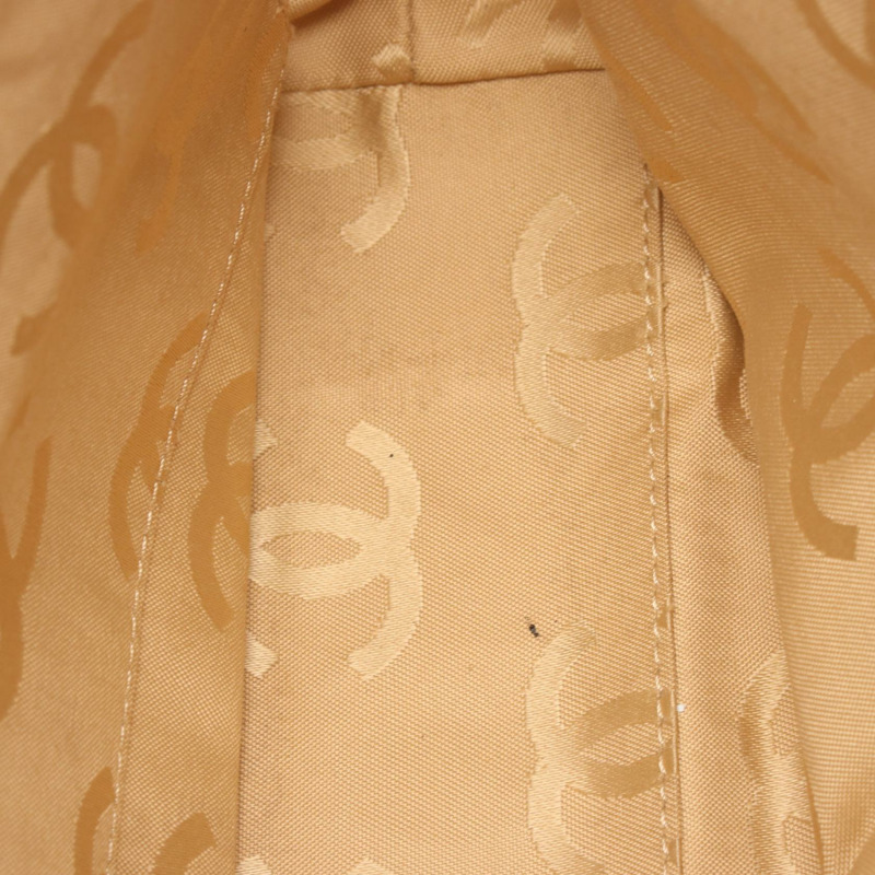 香奈兒 (CHANEL) 野性縫線托特手提包,米色皮革,金色五金,二手,女士 CC-5