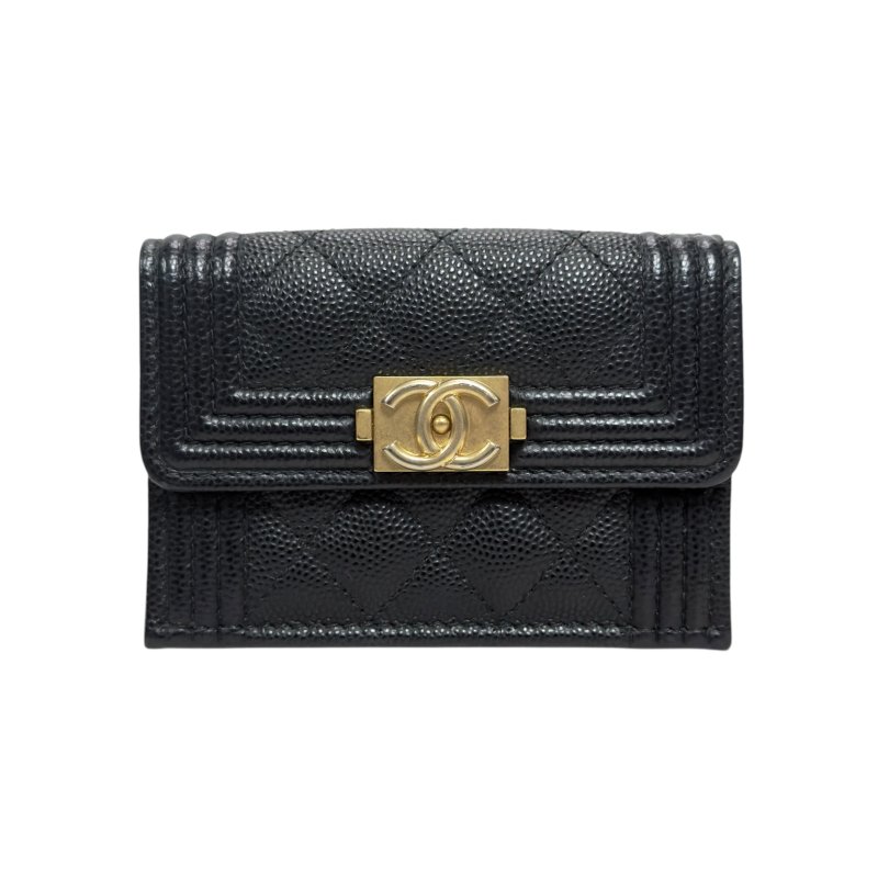 CHANEL Boy 荔枝皮 多摺 迷你銀包-2