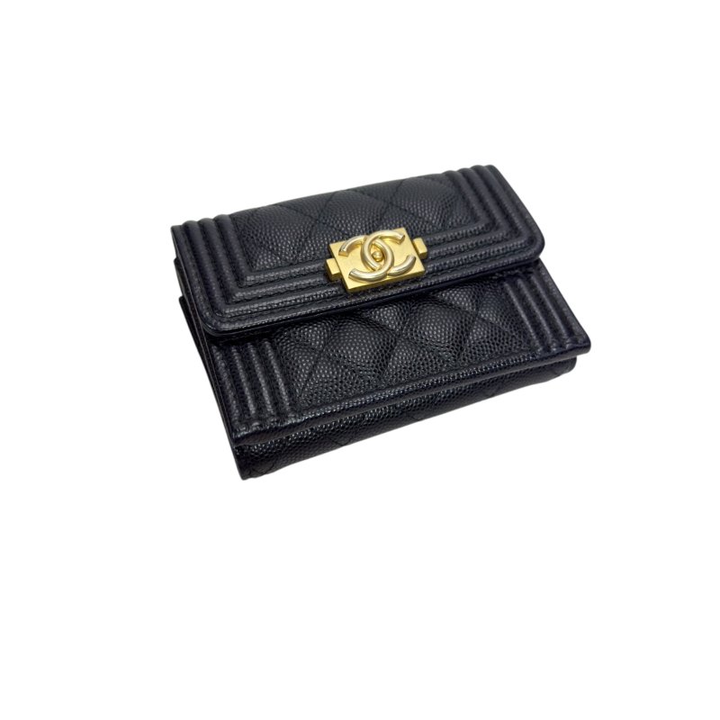 CHANEL Boy 荔枝皮 多摺 迷你銀包-9