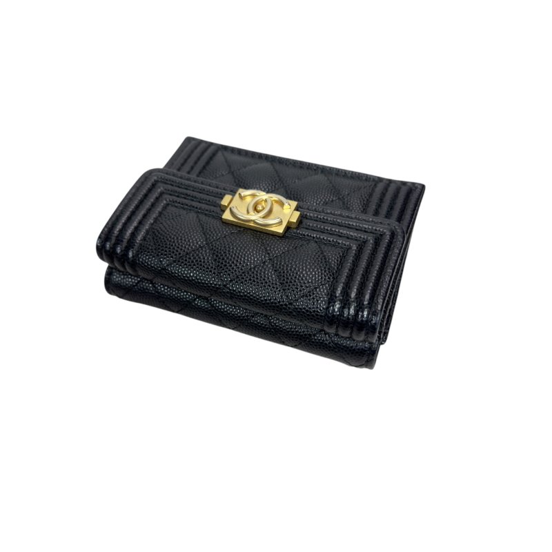 CHANEL Boy 荔枝皮 多摺 迷你銀包-12