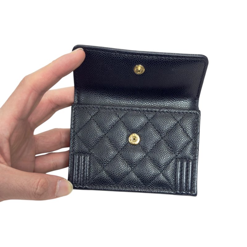 CHANEL Boy 荔枝皮 多摺 迷你銀包-17