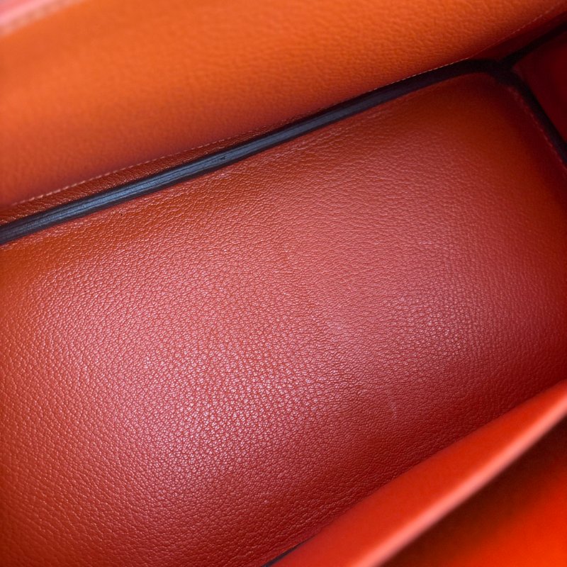 ::HERMES:: 9J橘 金釦 BIRKIN 30 柏金包30公分 手提包 公事包-22