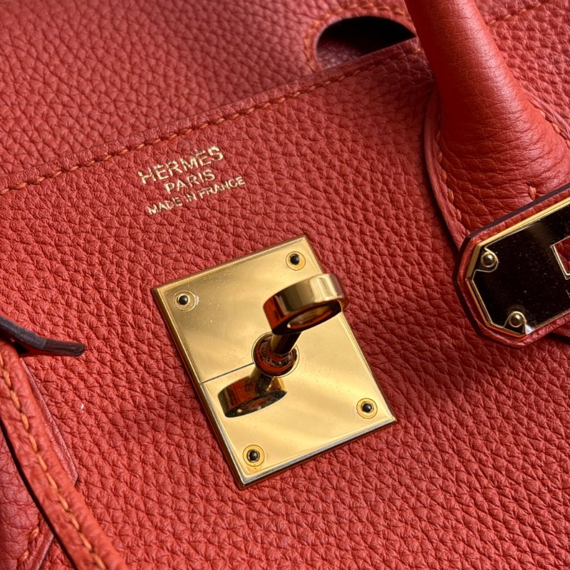 ::HERMES:: 9J橘 金釦 BIRKIN 30 柏金包30公分 手提包 公事包-28