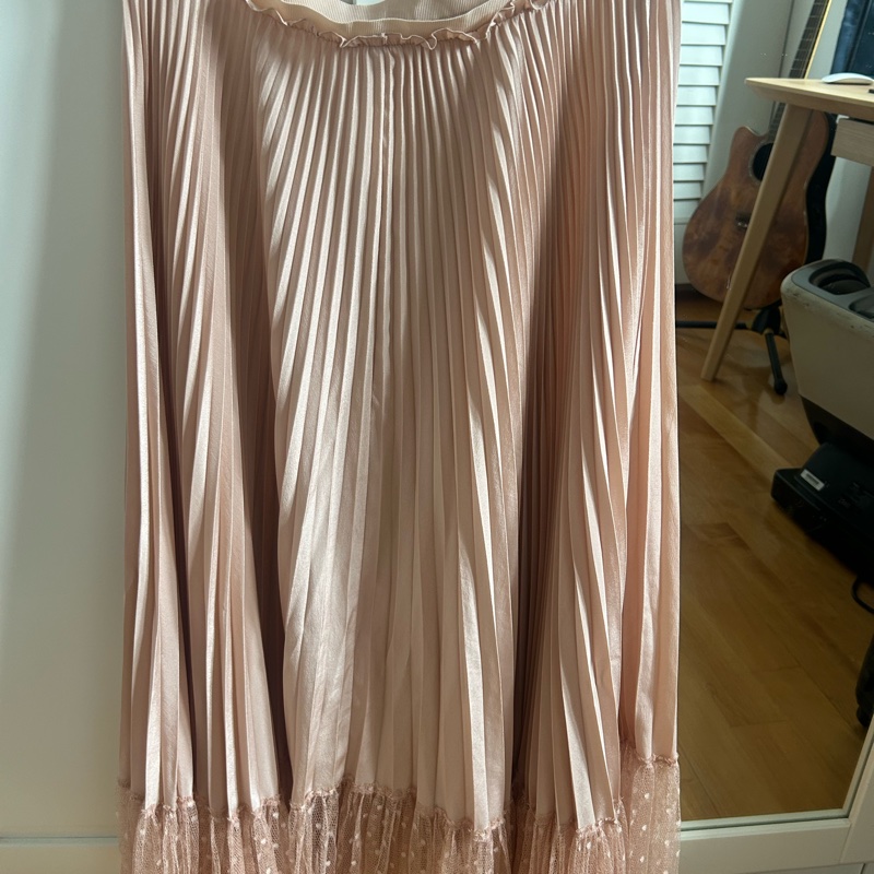 Red Valentino 啞粉紅色半截裙-0