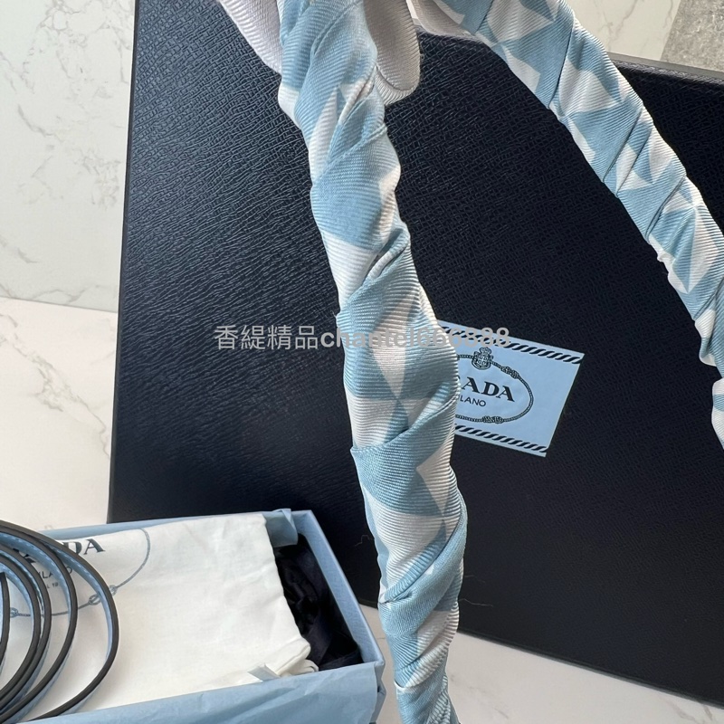 💗香緹國際精品💗 693 Prada Cleo 翻蓋單肩包 小號 水藍色 贈送原廠絲巾-13