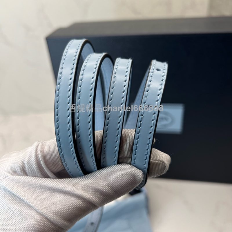 💗香緹國際精品💗 693 Prada Cleo 翻蓋單肩包 小號 水藍色 贈送原廠絲巾-16