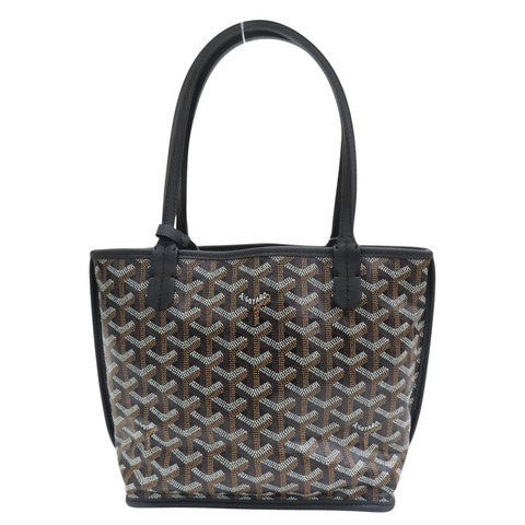 黑色 PVC塗層帆布 Mini Anjou 肩背包【GOYARD 高雅德】