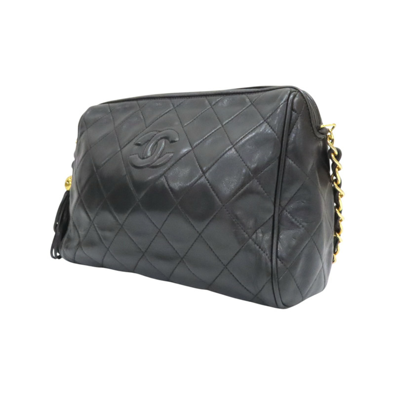 黑色牛皮 Vintage Tassel 相機包 肩背包【CHANEL 香奈兒】-2