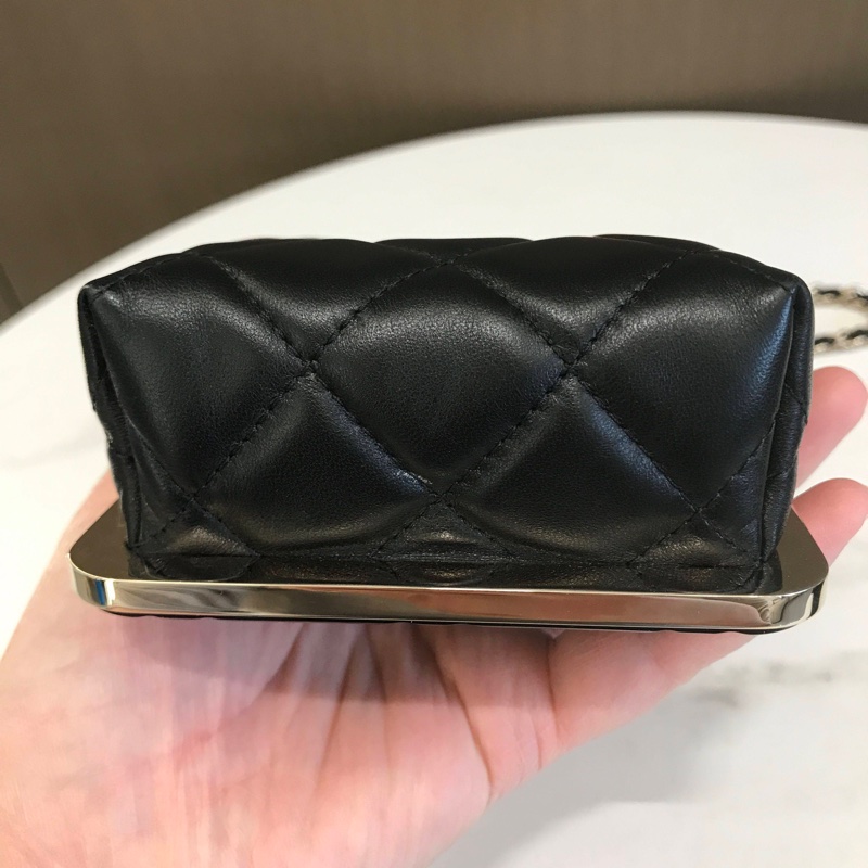Chanel 黑金 夾子晚宴包 鏈條包 尺寸約13*10.5*4.5 31編碼 包身內里乾淨 配件 塵袋 卡-2