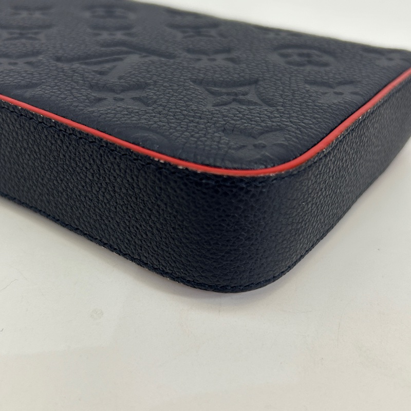 LV 海軍藍牛皮壓紋三合一信封鏈包M64099-11