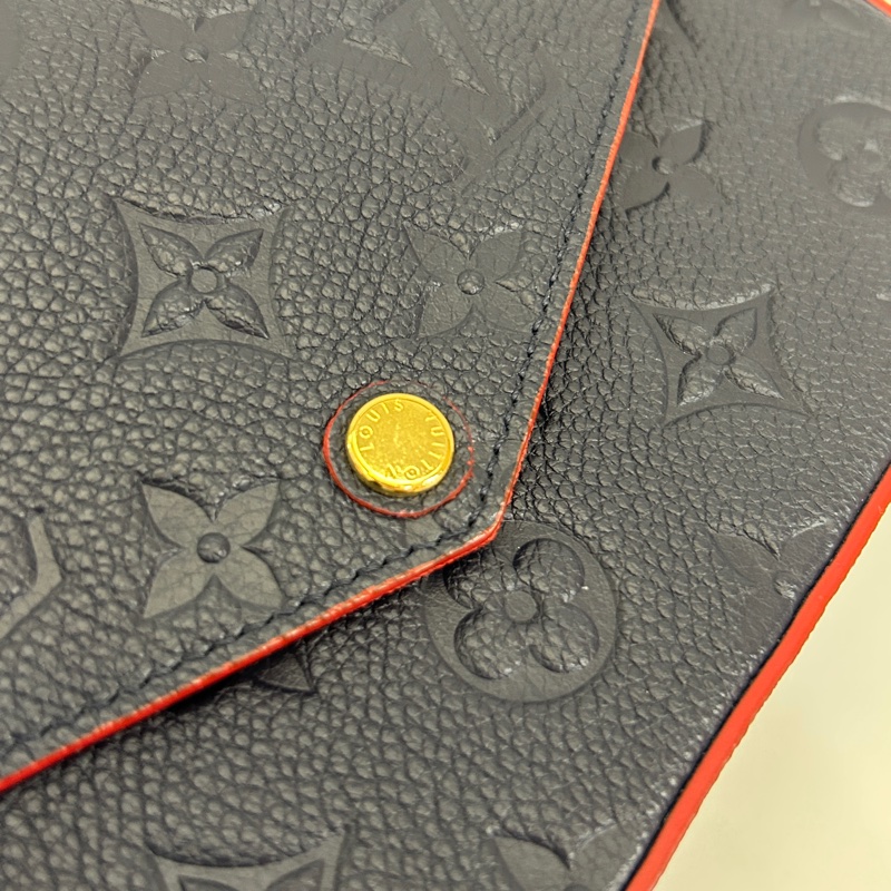 LV 海軍藍牛皮壓紋三合一信封鏈包M64099-19