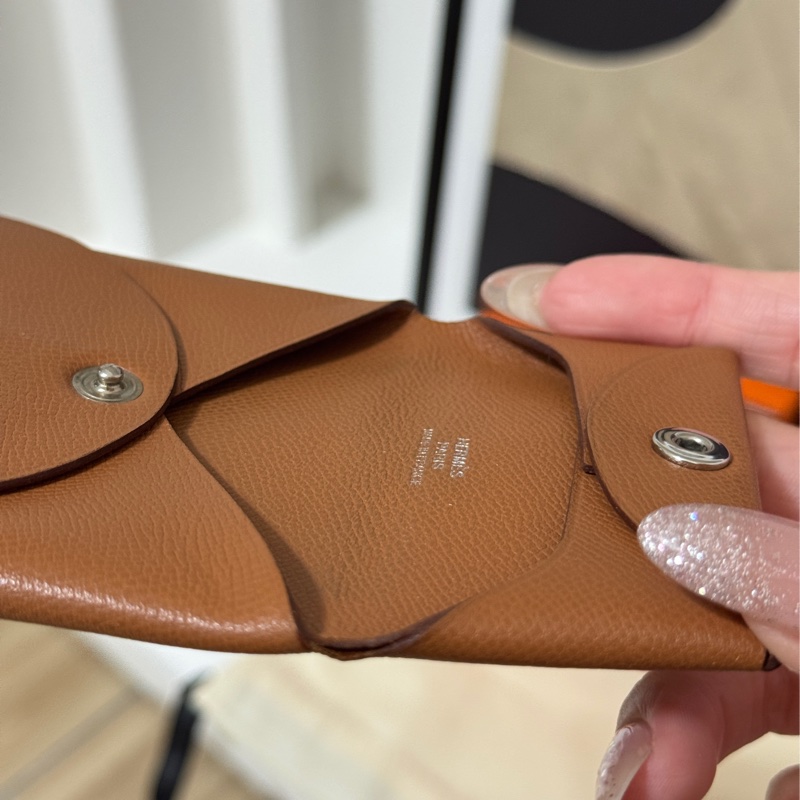 愛馬仕Hermès 零錢包/零錢袋/大地色/豆乾包-8