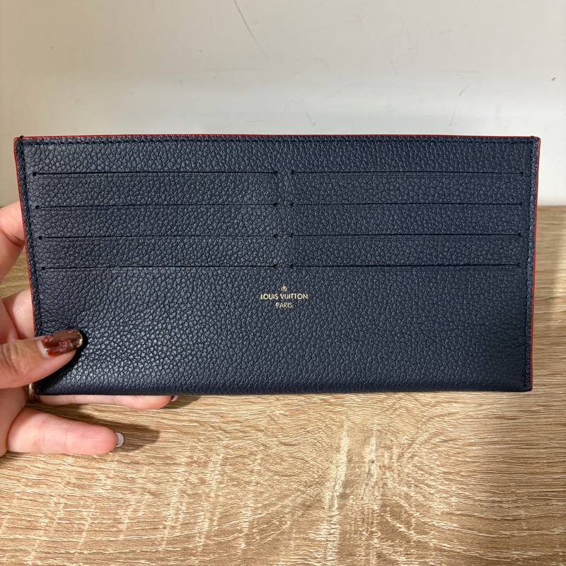 LV 深藍牛皮壓紋三合一斜背鏈包M64099-15