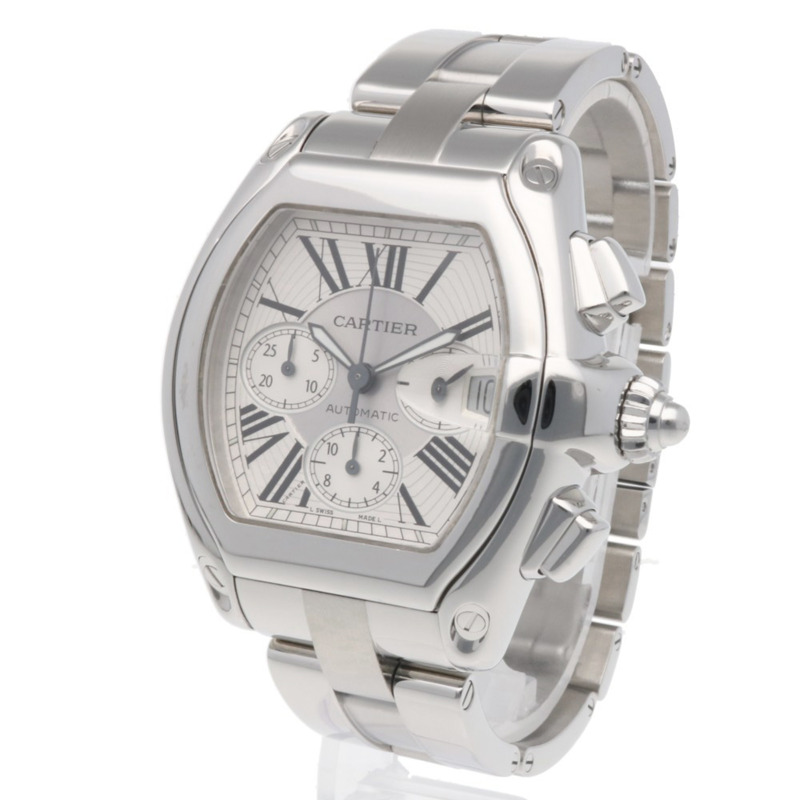卡地亞 Roadster 計時腕錶，不鏽鋼材質，2618 自動上鍊機芯，已翻新，男士款-2