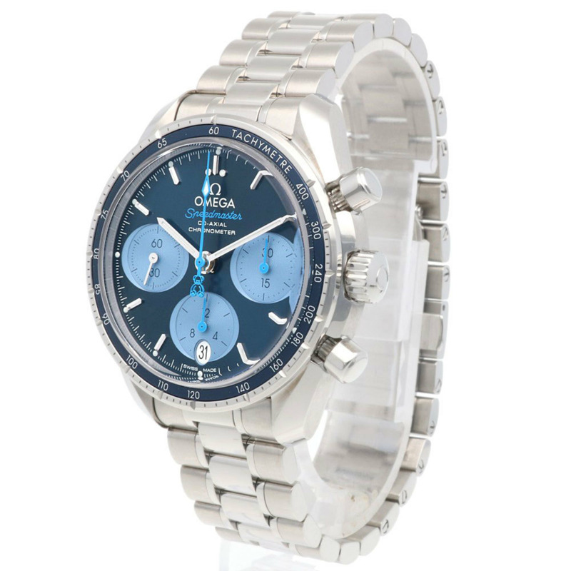 歐米茄超霸系列腕錶，不鏽鋼材質，型號32430385003002，自動機械錶，男錶，歐米茄計時碼錶-2