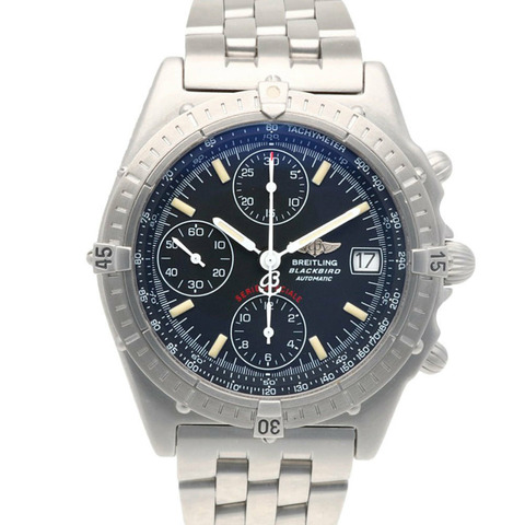 百年靈 Chronomat 男士不鏽鋼自動腕錶，型號 A13050.1，已全面翻新，100 公尺防水計時碼錶