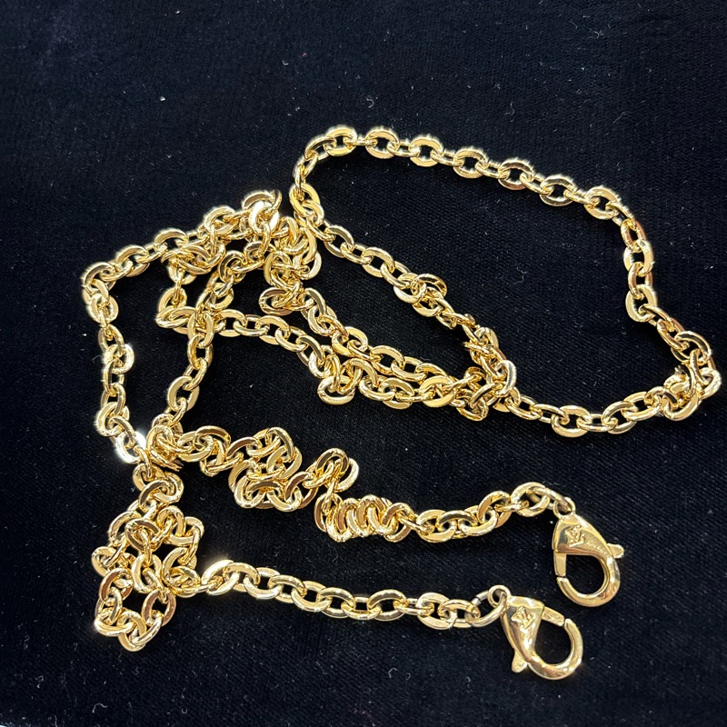 LOUIS VUITTON Dauphine 鏈帶錢包 M68746 晶片款 原花-11