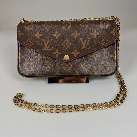 LV M61276/晶片款 老花信封三合一包