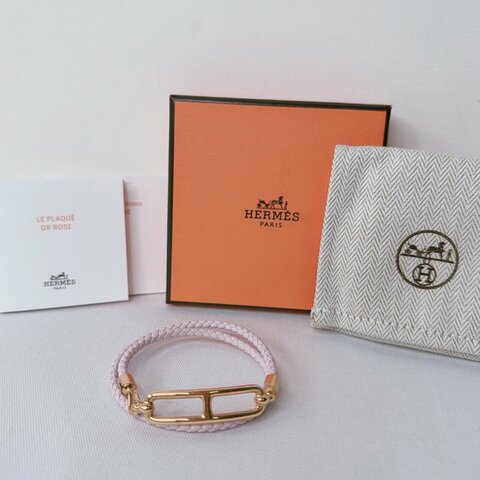 HERMES 全新Roulis豬鼻編織雙圈手環