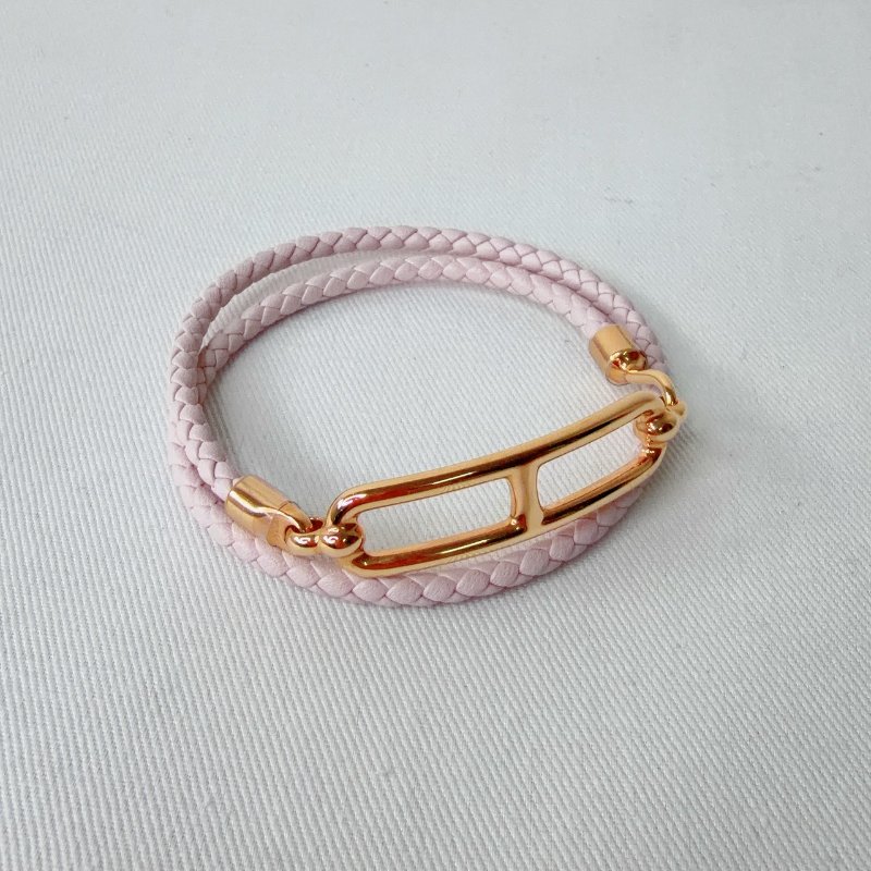 HERMES 全新Roulis豬鼻編織雙圈手環-4