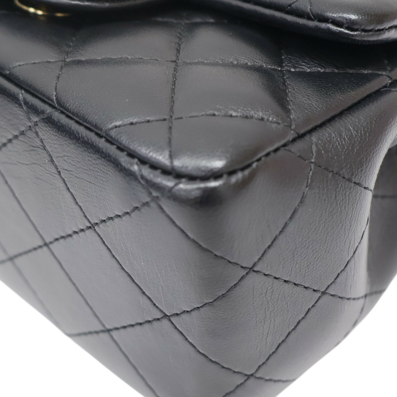 黑色羊皮 COCO Mini 肩背包 金扣【CHANEL 香奈兒】 A35200-9