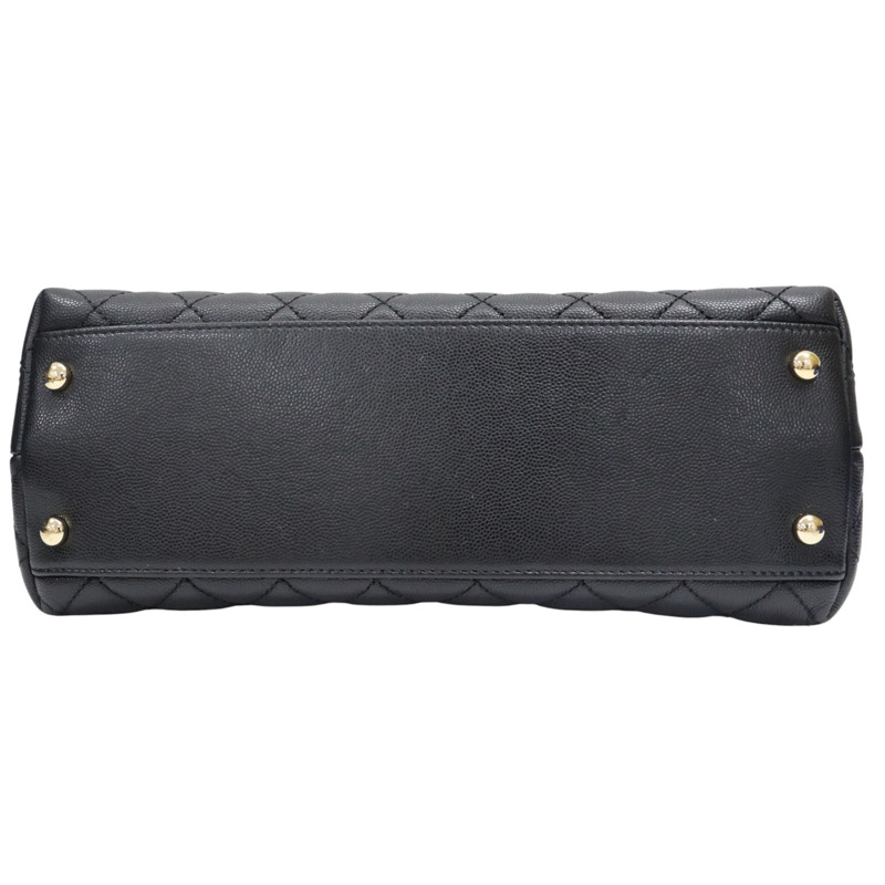 黑色 荔枝紋 菱格紋 牛皮 Coco Handle 29 兩用包 金釦 (無卡)【CHANEL 香奈兒】 A92992-3