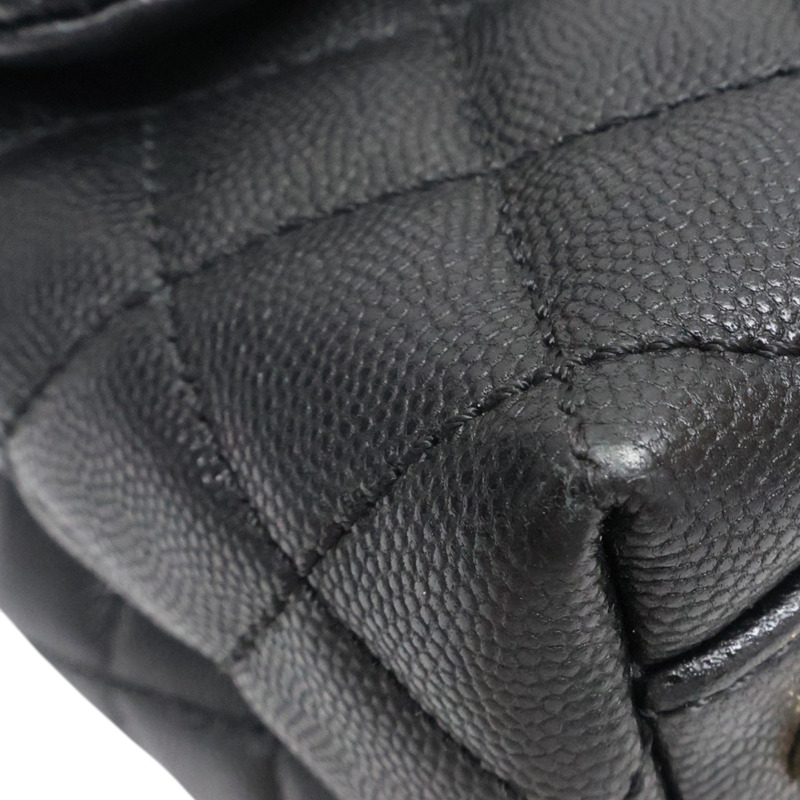 黑色 荔枝紋 菱格紋 牛皮 Coco Handle 29 兩用包 金釦 (無卡)【CHANEL 香奈兒】 A92992-10