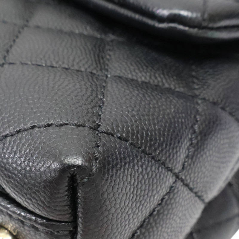 黑色 荔枝紋 菱格紋 牛皮 Coco Handle 29 兩用包 金釦 (無卡)【CHANEL 香奈兒】 A92992-11