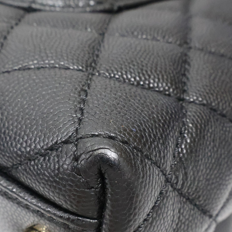 黑色 荔枝紋 菱格紋 牛皮 Coco Handle 29 兩用包 金釦 (無卡)【CHANEL 香奈兒】 A92992-13