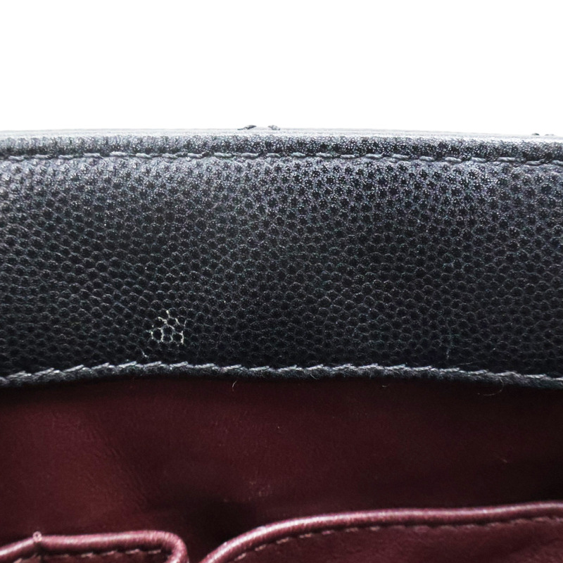 黑色 荔枝紋 菱格紋 牛皮 Coco Handle 29 兩用包 金釦 (無卡)【CHANEL 香奈兒】 A92992-16