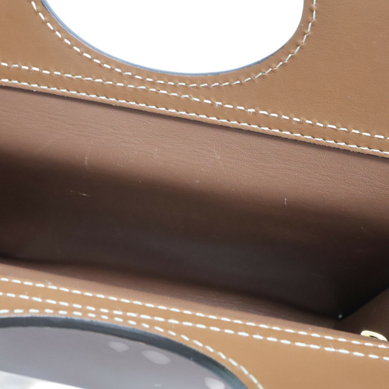 棕色 牛皮 mini pocket bag 肩背包【BURBERRY 巴寶莉】 8014776-4