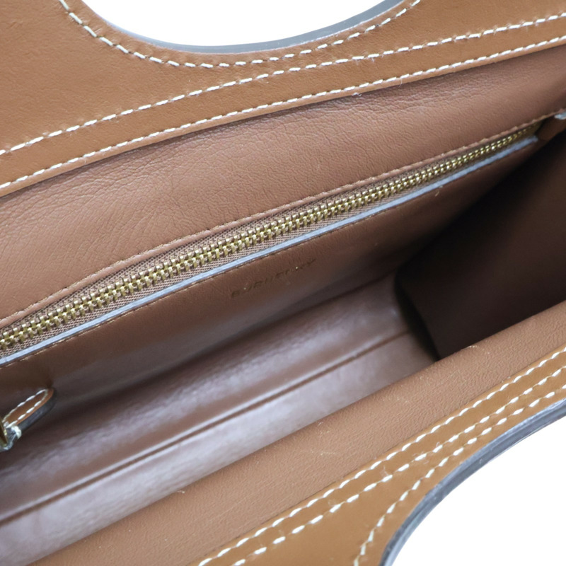 棕色 牛皮 mini pocket bag 肩背包【BURBERRY 巴寶莉】 8014776-7