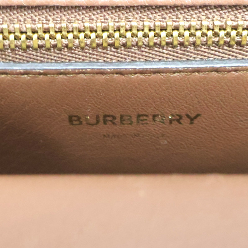 棕色 牛皮 mini pocket bag 肩背包【BURBERRY 巴寶莉】 8014776-11